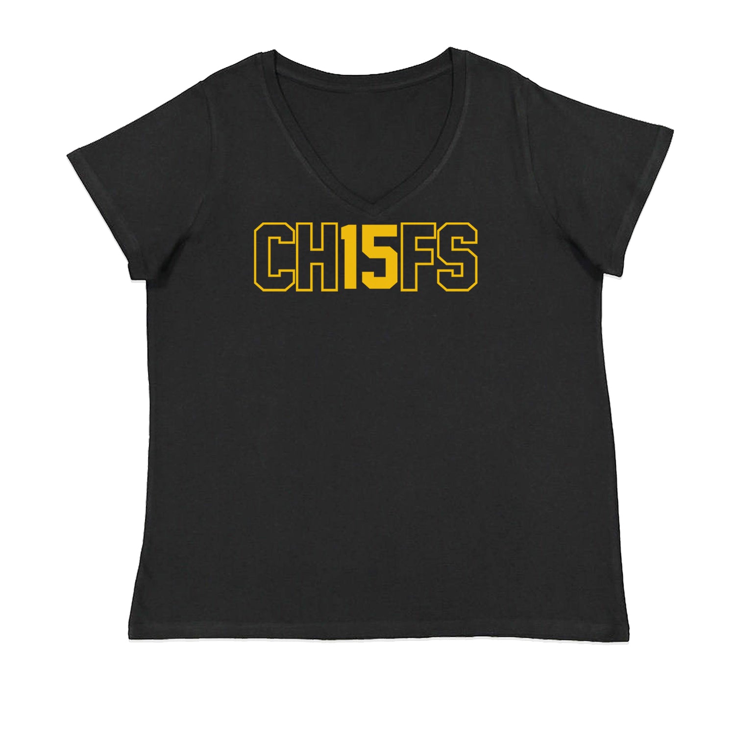 Ch15fs Chief 15 Shirt Ladies V-Neck T-shirt Black
