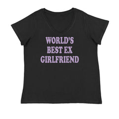 World's Best Ex Girlfriend Y2K Revenge Ladies V-Neck T-shirt Black