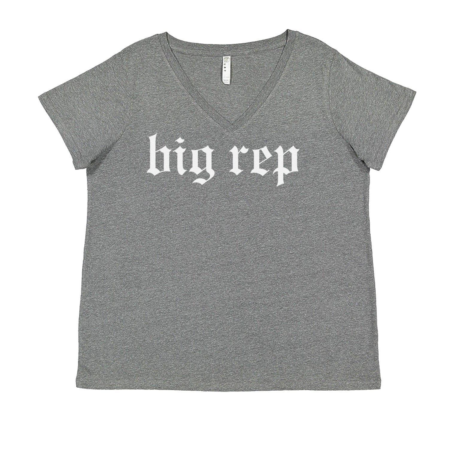 Big Rep Reputation Music Lover Gift Fan Favorite Ladies V-Neck T-shirt Heather Grey