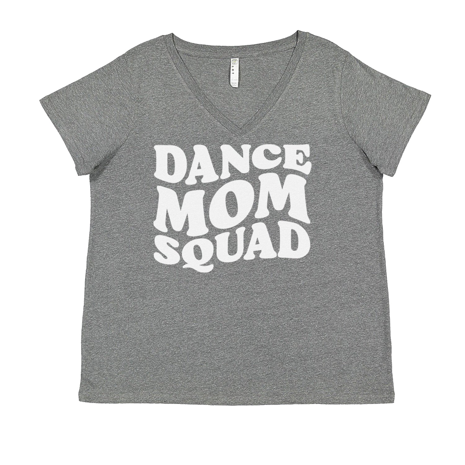 Dance Mom Squad Ladies V-Neck T-shirt Heather Grey