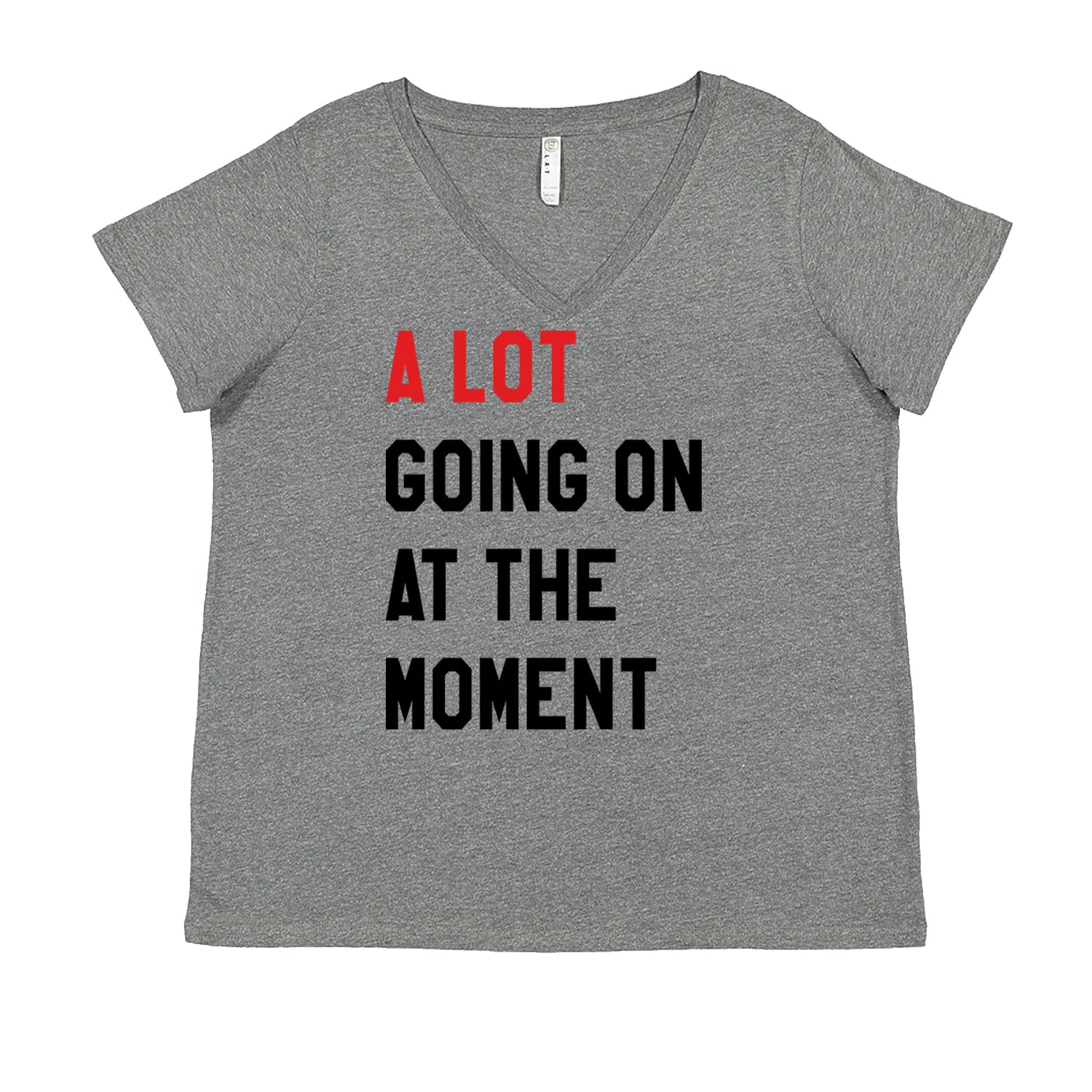 A Lot Going On At The Moment New TTPD Poet Department Ladies V-Neck T-shirt Heather Grey