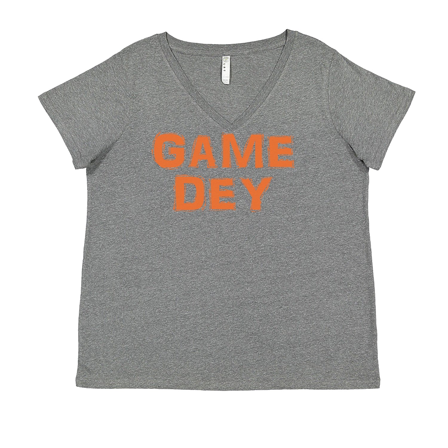 Game Dey Cincinnati Football Ladies V-Neck T-shirt Heather Grey