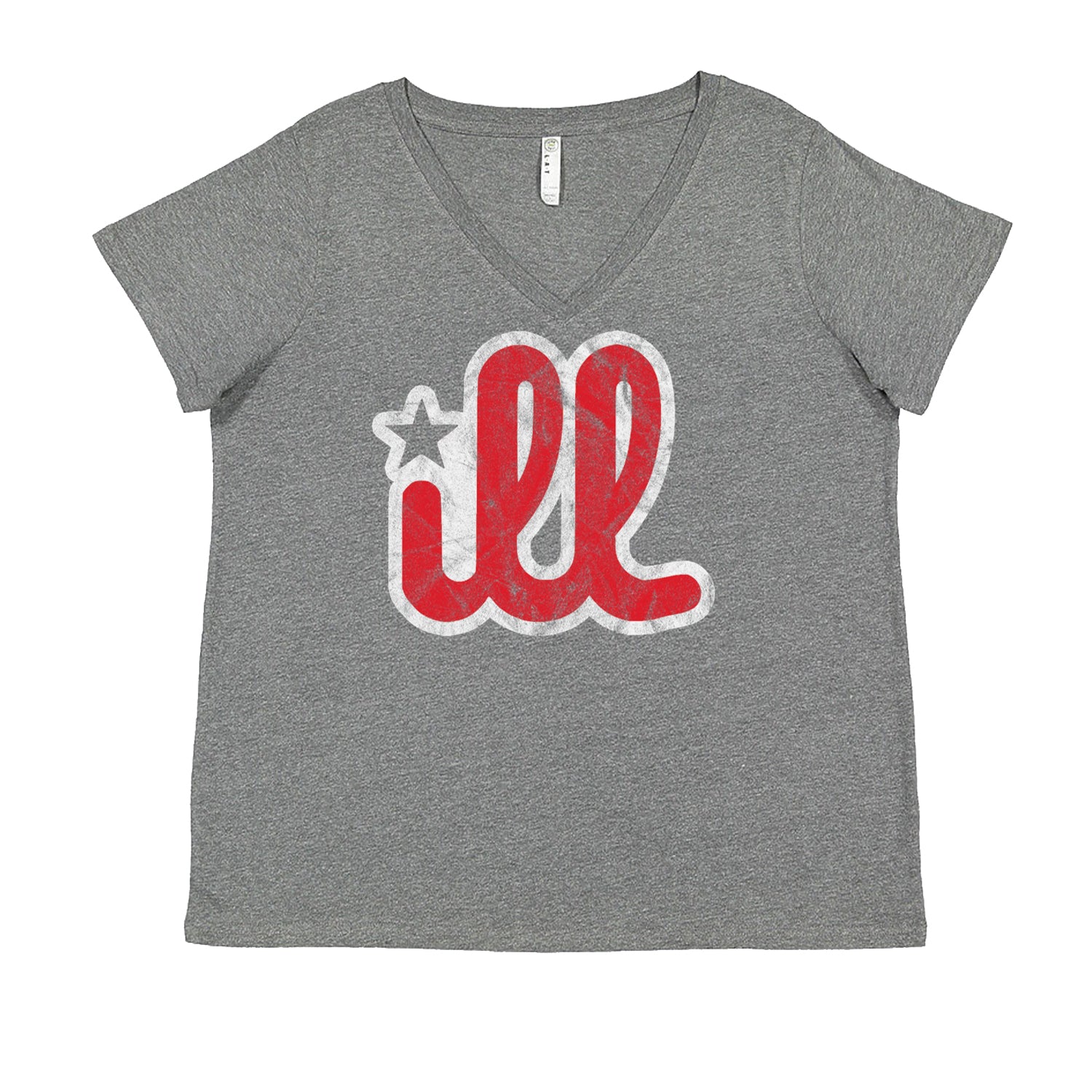 ILL Vintage It's A Philadelphia Philly Thing Ladies V-Neck T-shirt Heather Grey