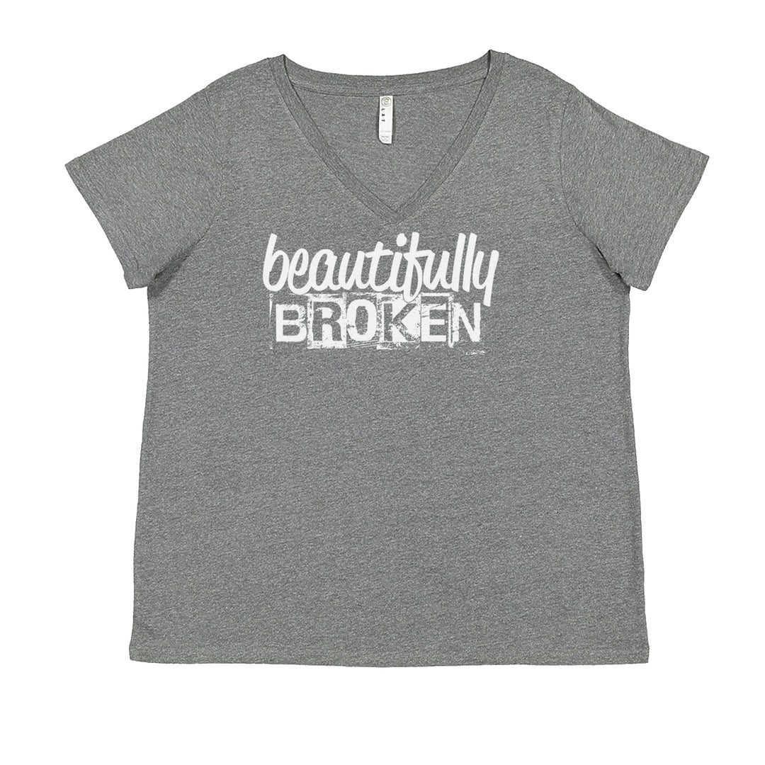 Beautifully Broken Music Ladies V-Neck T-shirt