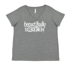 Beautifully Broken Music Ladies V-Neck T-shirt