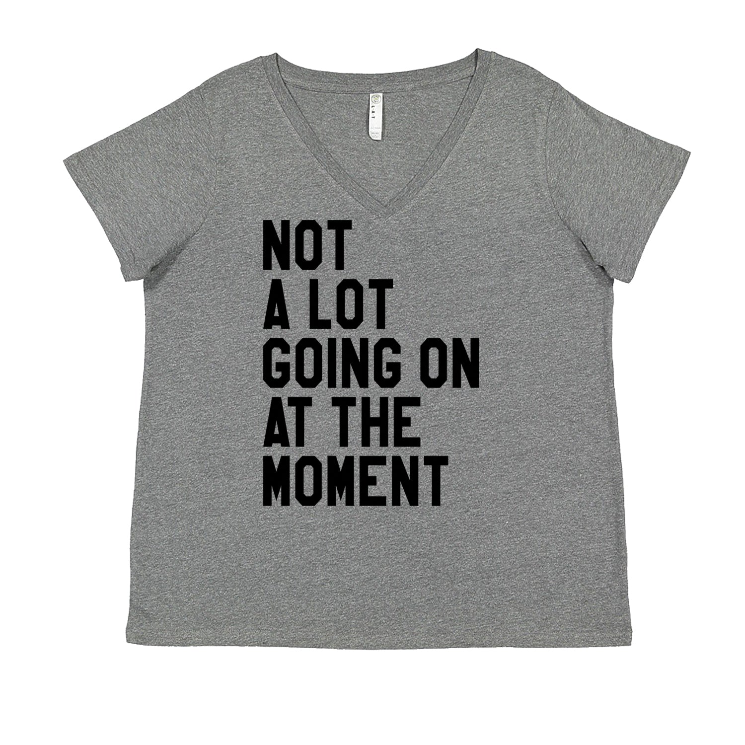 NOT A Lot Going On At The Moment Feeling 22 TTPD Ladies V-Neck T-shirt Heather Grey