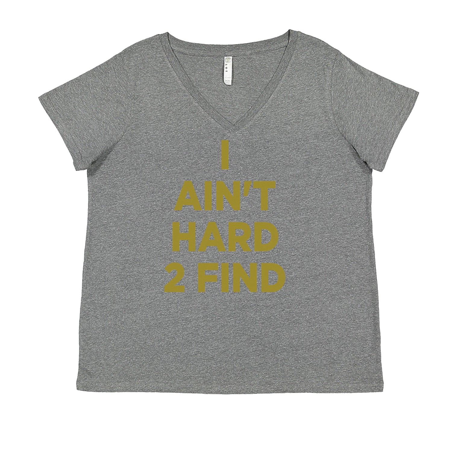 I Ain't Hard To Find Coach Prime Ladies V-Neck T-shirt Heather Grey