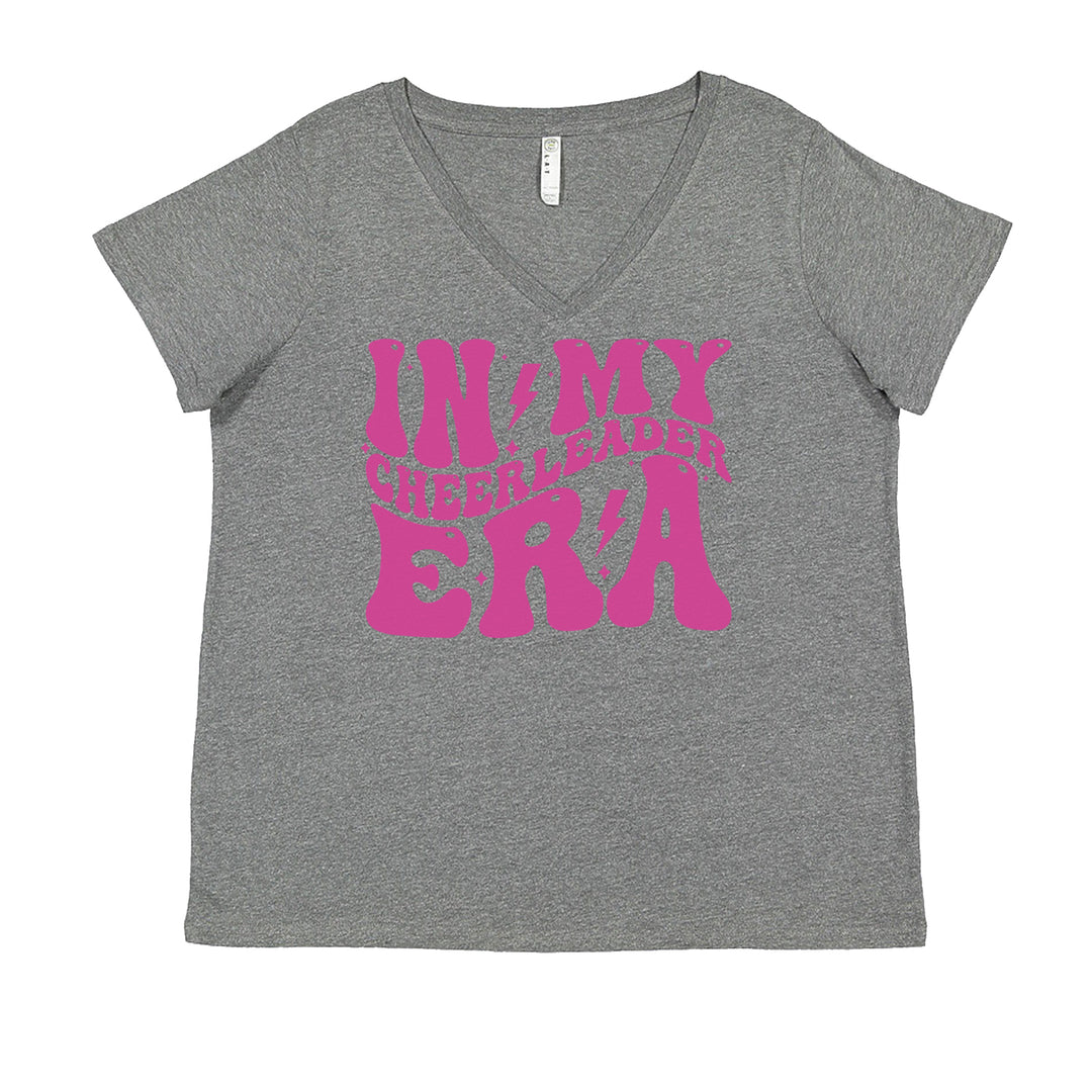 In My Cheerleader Era Ladies V-Neck T-shirt Heather Grey