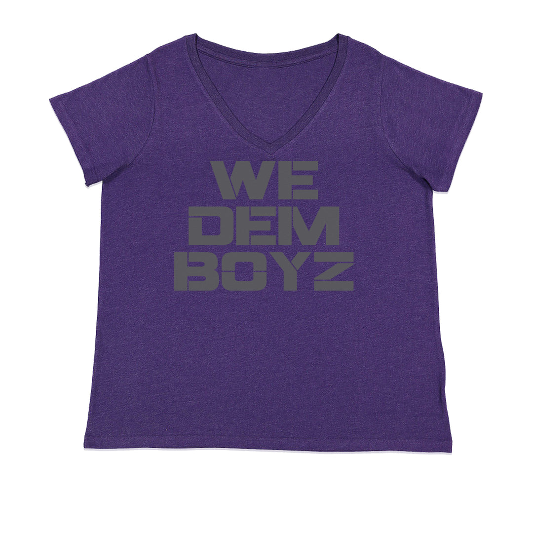 WE Dem Boys Dallas  Ladies V-Neck T-shirt Purple