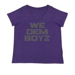 WE Dem Boys Dallas  Ladies V-Neck T-shirt Purple