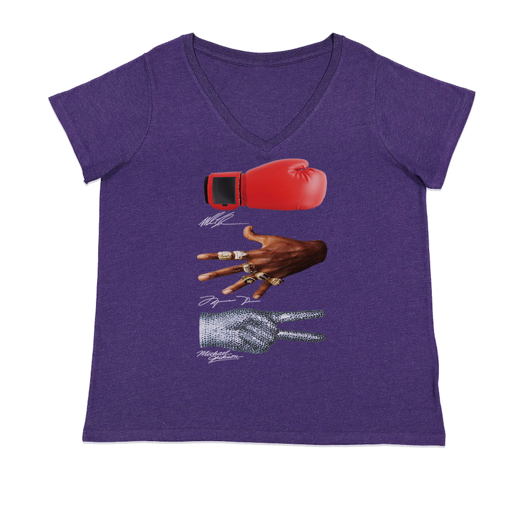 Tyson Jordan Jackson Iconic Michaels Ladies V-Neck T-shirt Purple