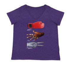 Tyson Jordan Jackson Iconic Michaels Ladies V-Neck T-shirt Purple