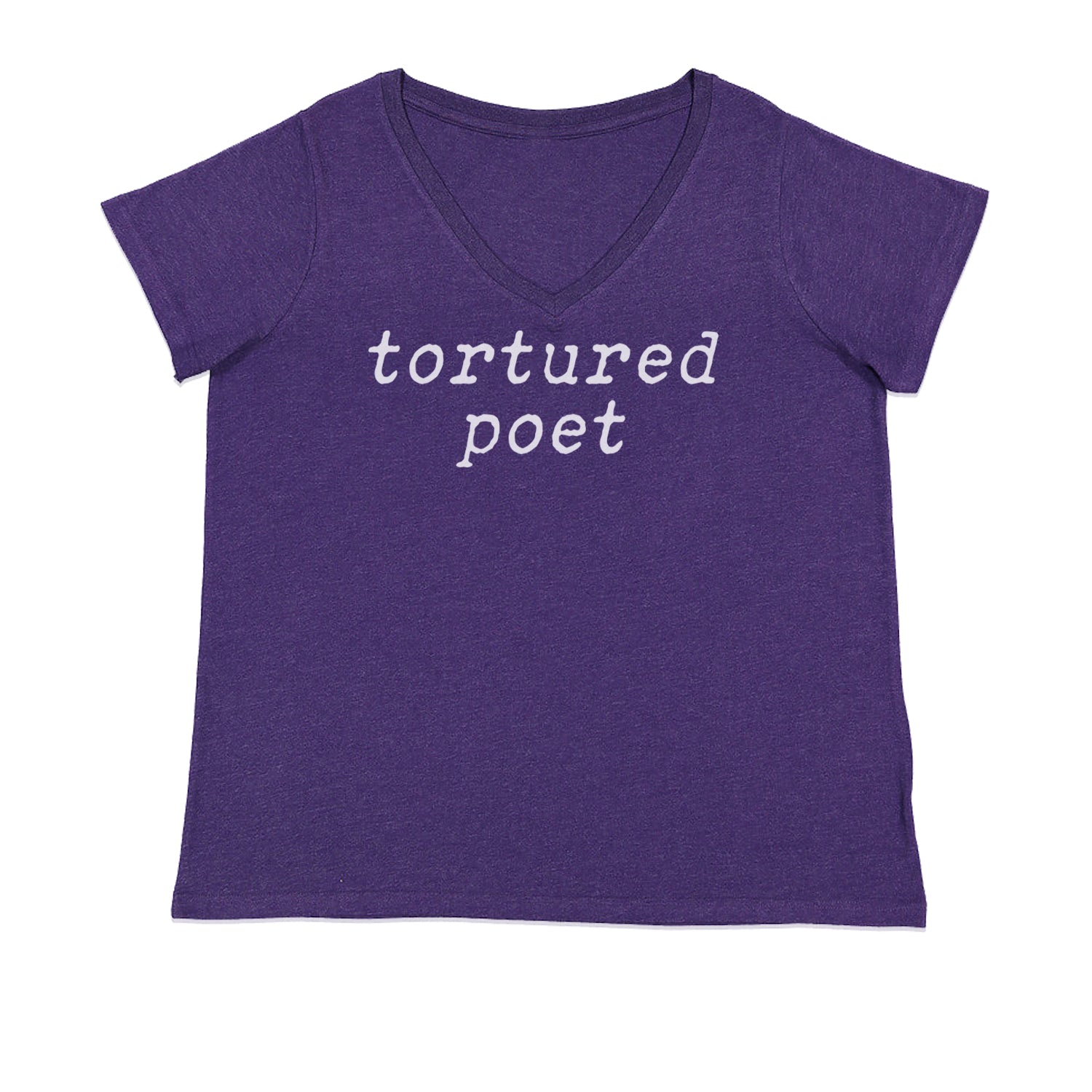 Tortured Poet Chairman Ladies V-Neck T-shirt Purple