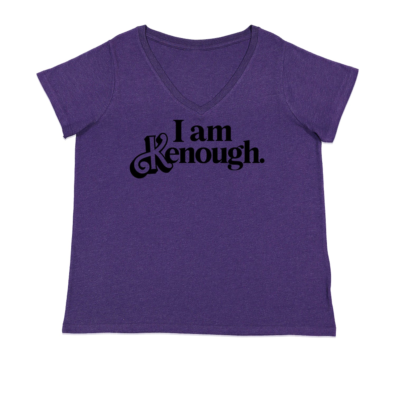 I Am Kenough Barbenheimer Ladies V-Neck T-shirt Purple