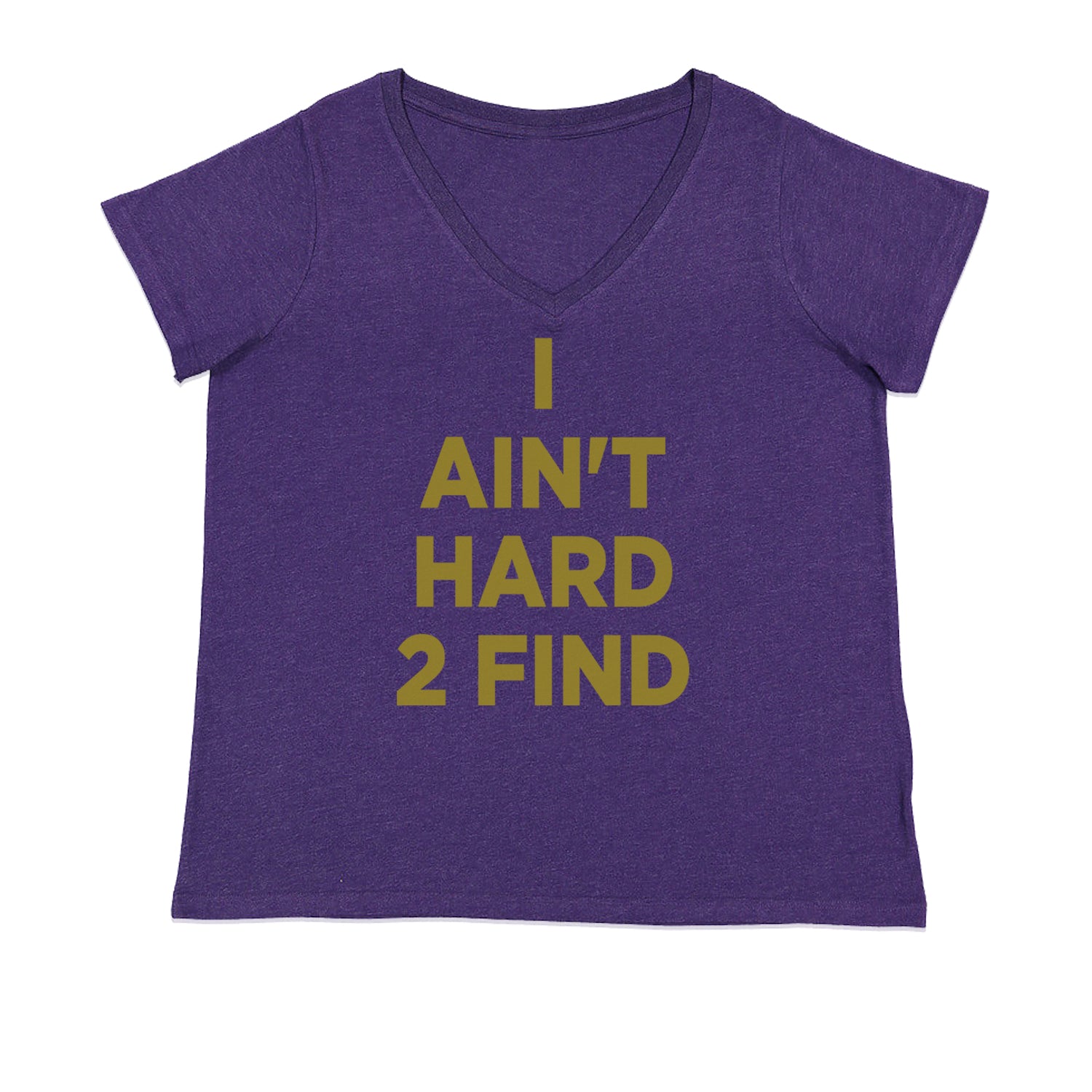 I Ain't Hard To Find Coach Prime Ladies V-Neck T-shirt Purple