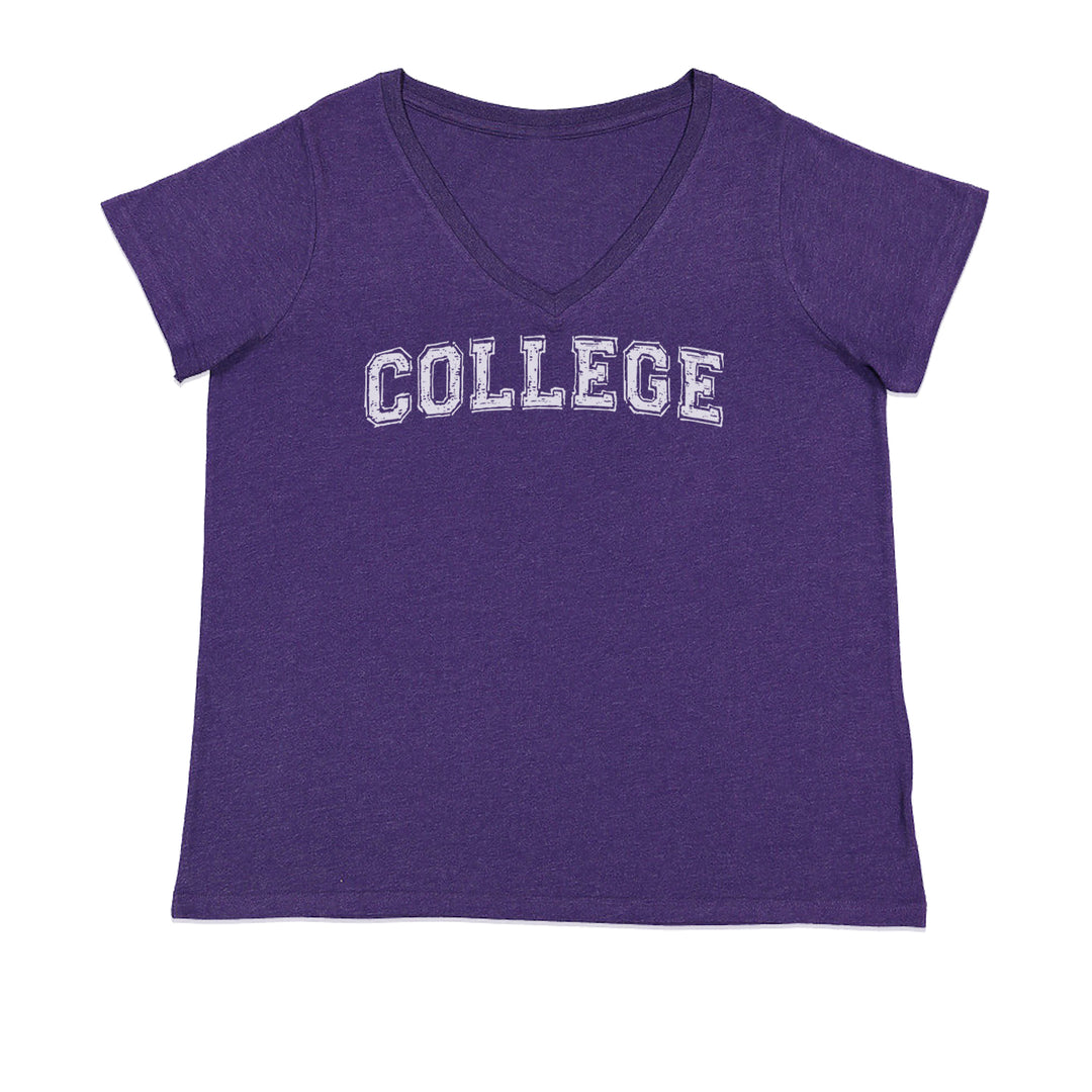 College Belushi Frat House Party Bluto Tribute Animal Ladies V-Neck T-shirt Purple