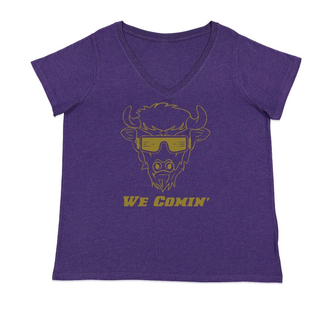 We Coming Coach Prime Colorado Ladies V-Neck T-shirt Purple