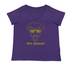 We Coming Coach Prime Colorado Ladies V-Neck T-shirt Purple