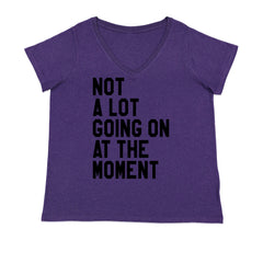 NOT A Lot Going On At The Moment Feeling 22 TTPD Ladies V-Neck T-shirt Purple