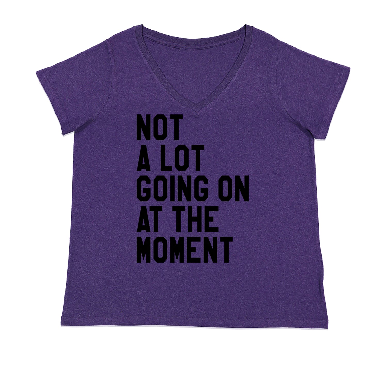 NOT A Lot Going On At The Moment Feeling 22 TTPD Ladies V-Neck T-shirt Purple