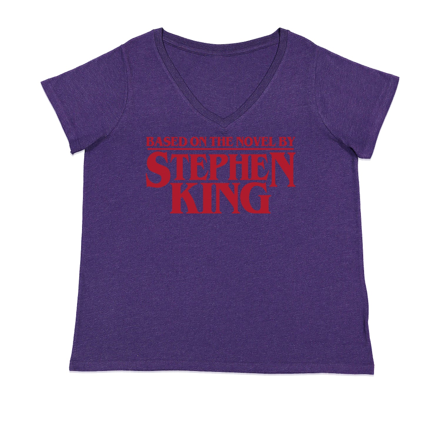 Based On The Novel By Stephen King Ladies V-Neck T-shirt Purple