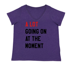 A Lot Going On At The Moment New TTPD Poet Department Ladies V-Neck T-shirt Purple
