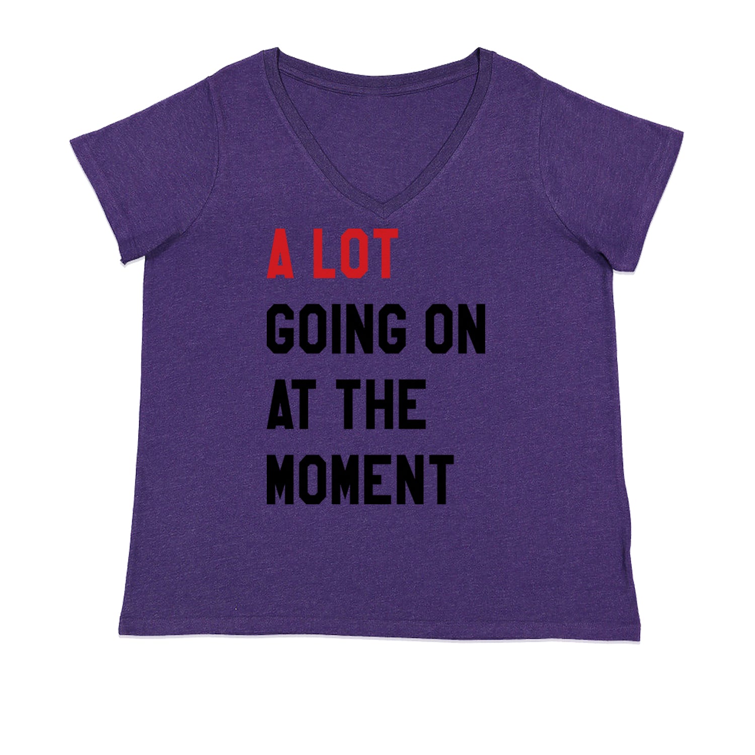 A Lot Going On At The Moment New TTPD Poet Department Ladies V-Neck T-shirt Purple