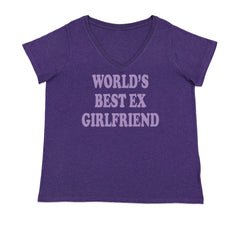 World's Best Ex Girlfriend Y2K Revenge Ladies V-Neck T-shirt Purple