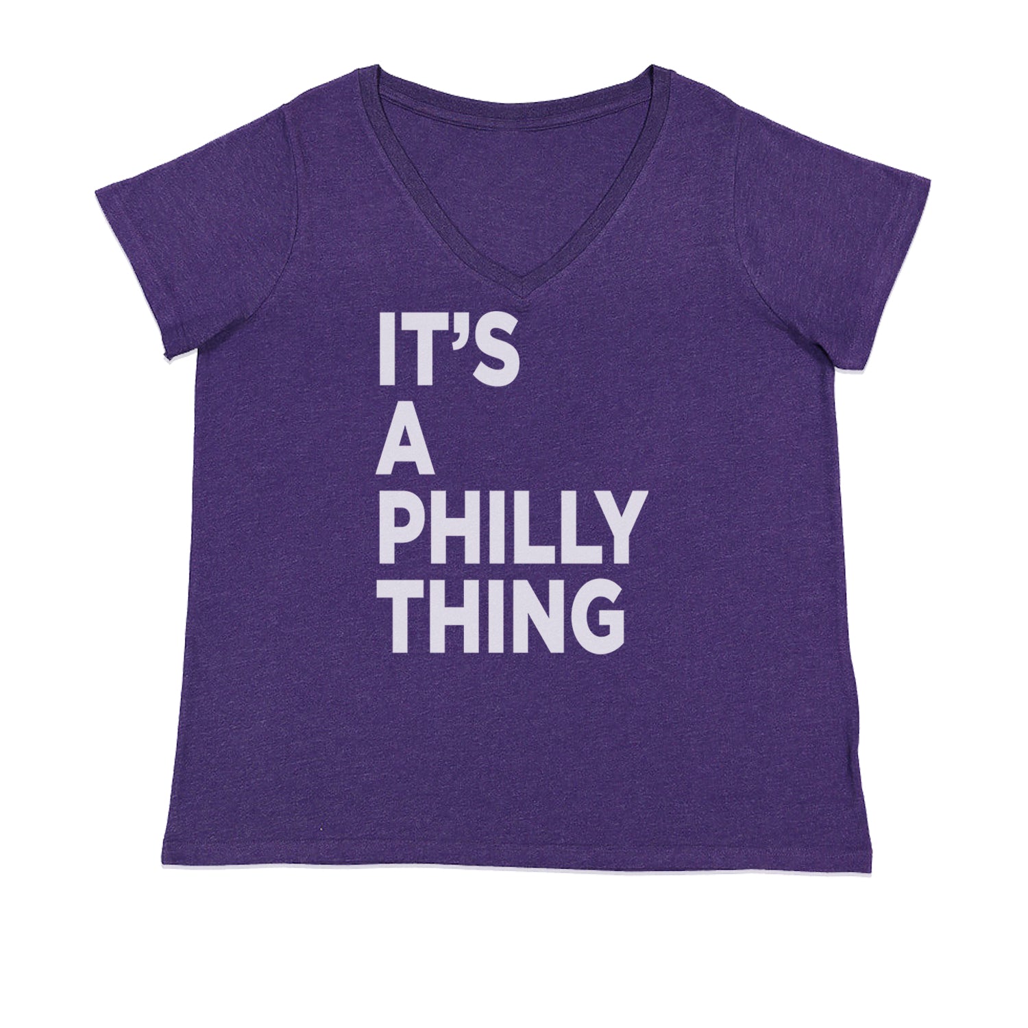 PHILLY It's A Philly Thing Ladies V-Neck T-shirt Purple