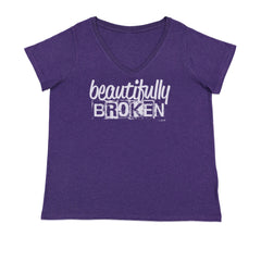 Beautifully Broken Music Ladies V-Neck T-shirt
