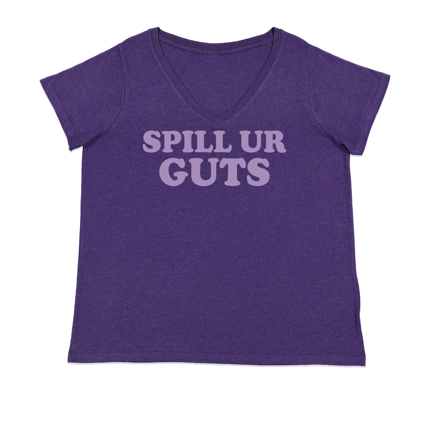 Spill Ur Guts Music Ladies V-Neck T-shirt Purple