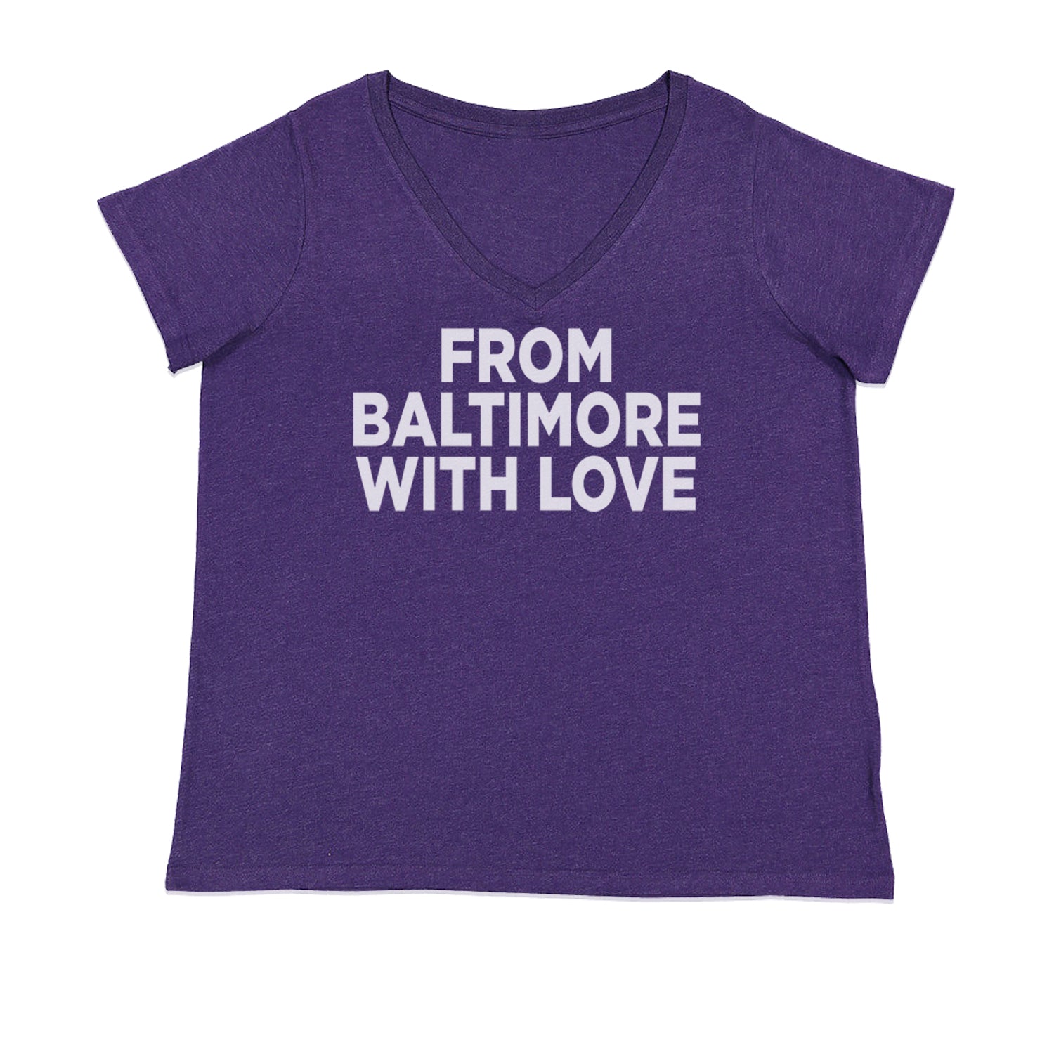 From Baltimore With Love Womens Plus Size V-Neck T-shirt