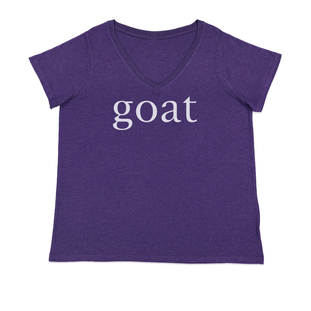 GOAT - Greatest Of All Time  Ladies V-Neck T-shirt Purple