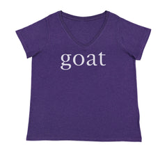 GOAT - Greatest Of All Time  Ladies V-Neck T-shirt Purple