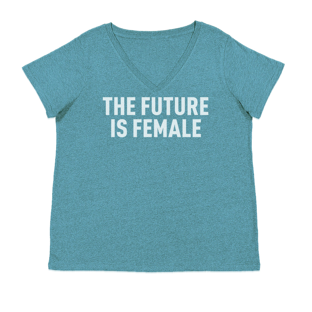 The Future Is Female Feminism  Ladies V-Neck T-shirt Surf