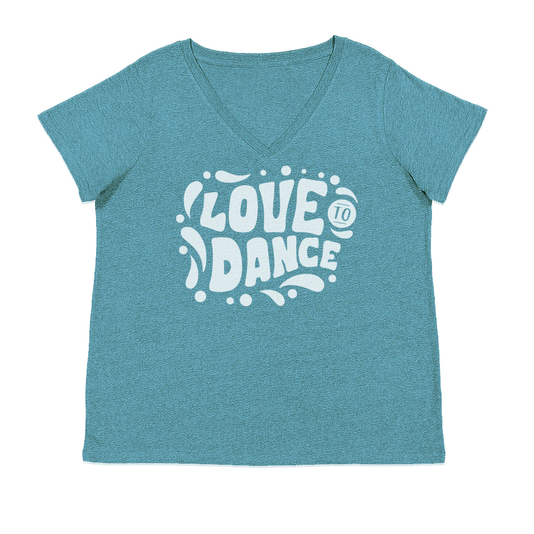 Love To Dance Ladies V-Neck T-shirt Surf
