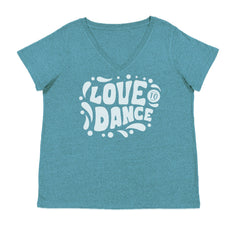 Love To Dance Ladies V-Neck T-shirt Surf