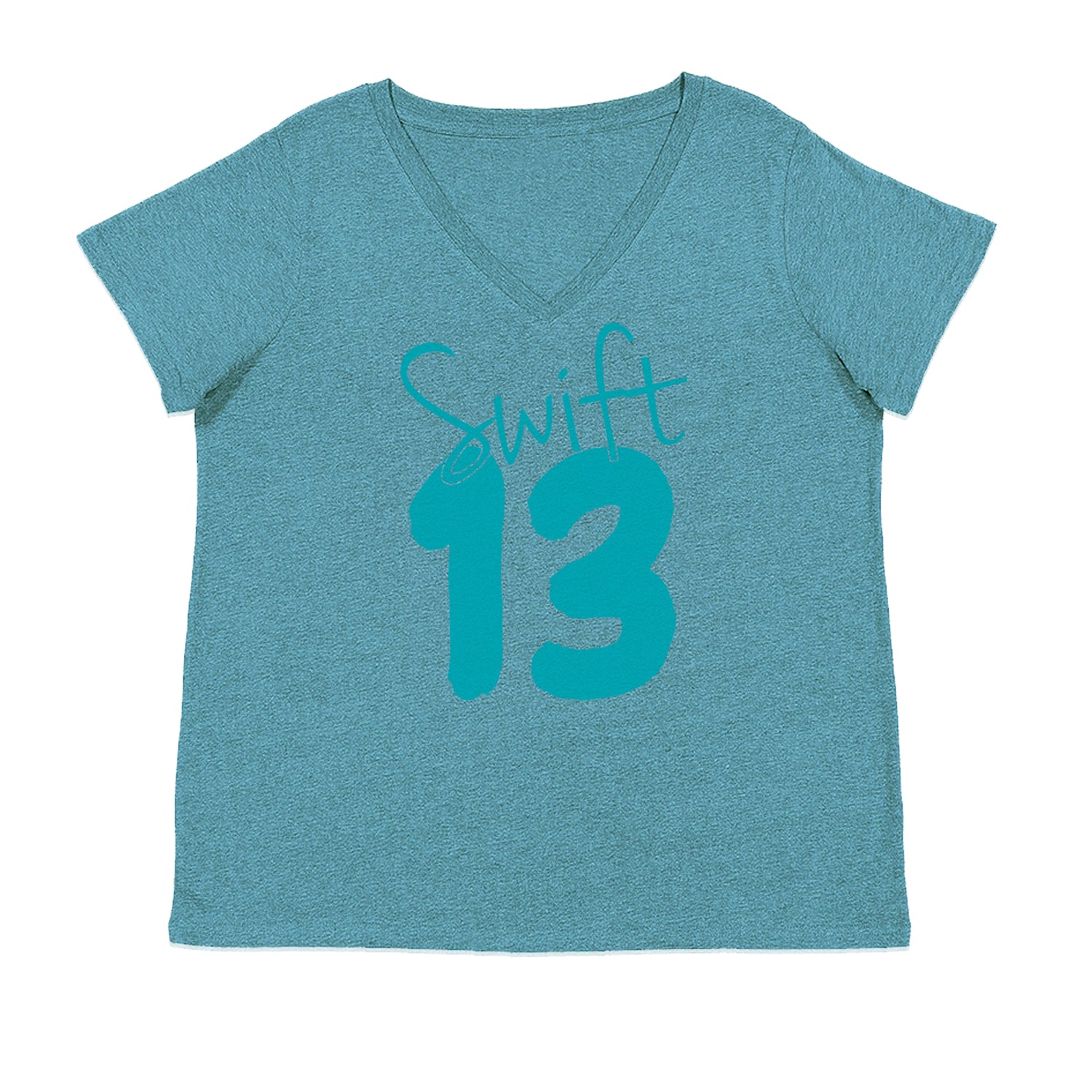 13 Swift 13 Lucky Number Era TTPD Ladies V-Neck T-shirt Surf