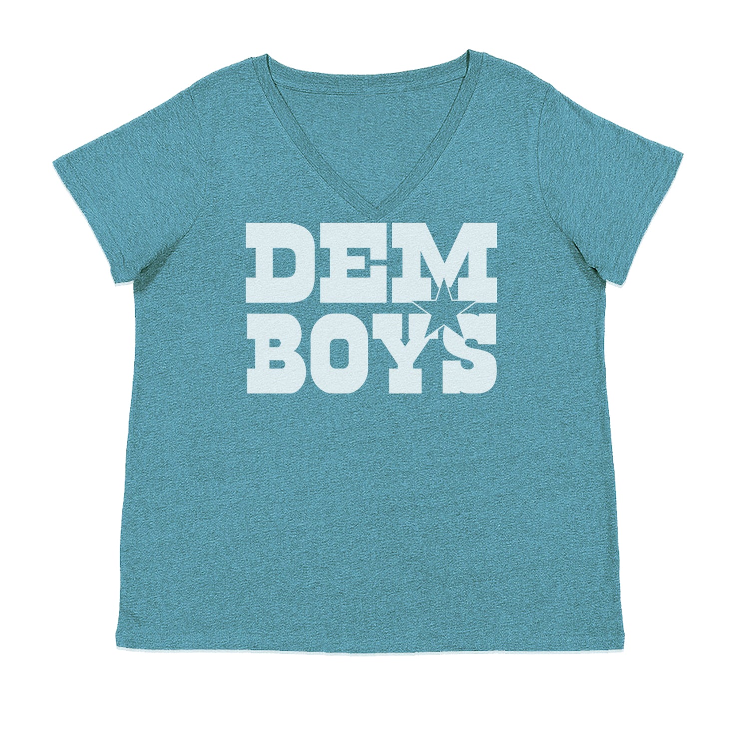 Dem Boys Dallas Football Ladies V-Neck T-shirt Surf