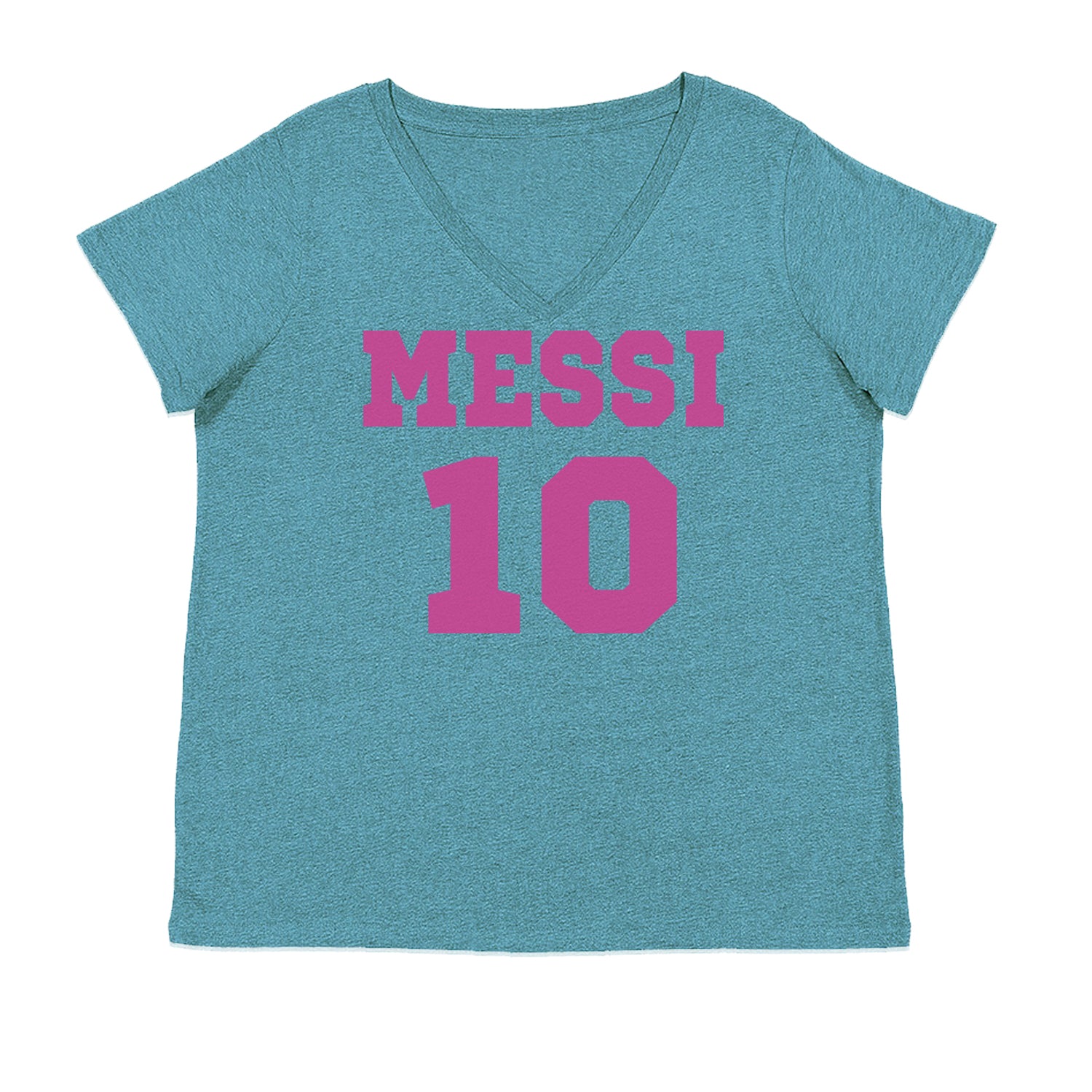 Messi World Soccer Futbol Messiami Ladies V-Neck T-shirt Surf