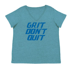 Grit Don't Quit Detroit Grit Ladies V-Neck T-shirt Surf