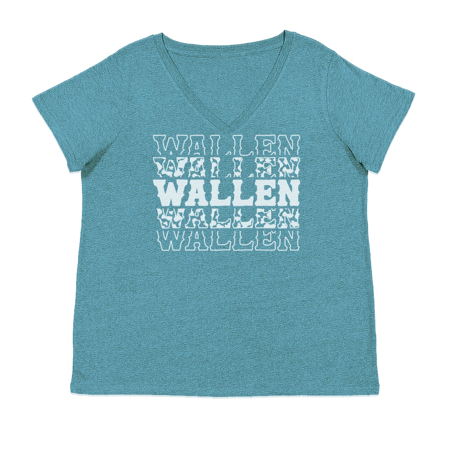 Wallen Country Music Western Ladies V-Neck T-shirt Surf