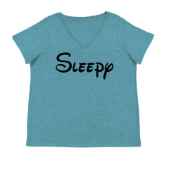 Sleepy - 7 Dwarfs Costume Ladies V-Neck T-shirt Surf