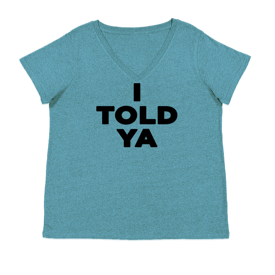 I Told Ya Challenger Black Print Ladies V-Neck T-shirt Surf