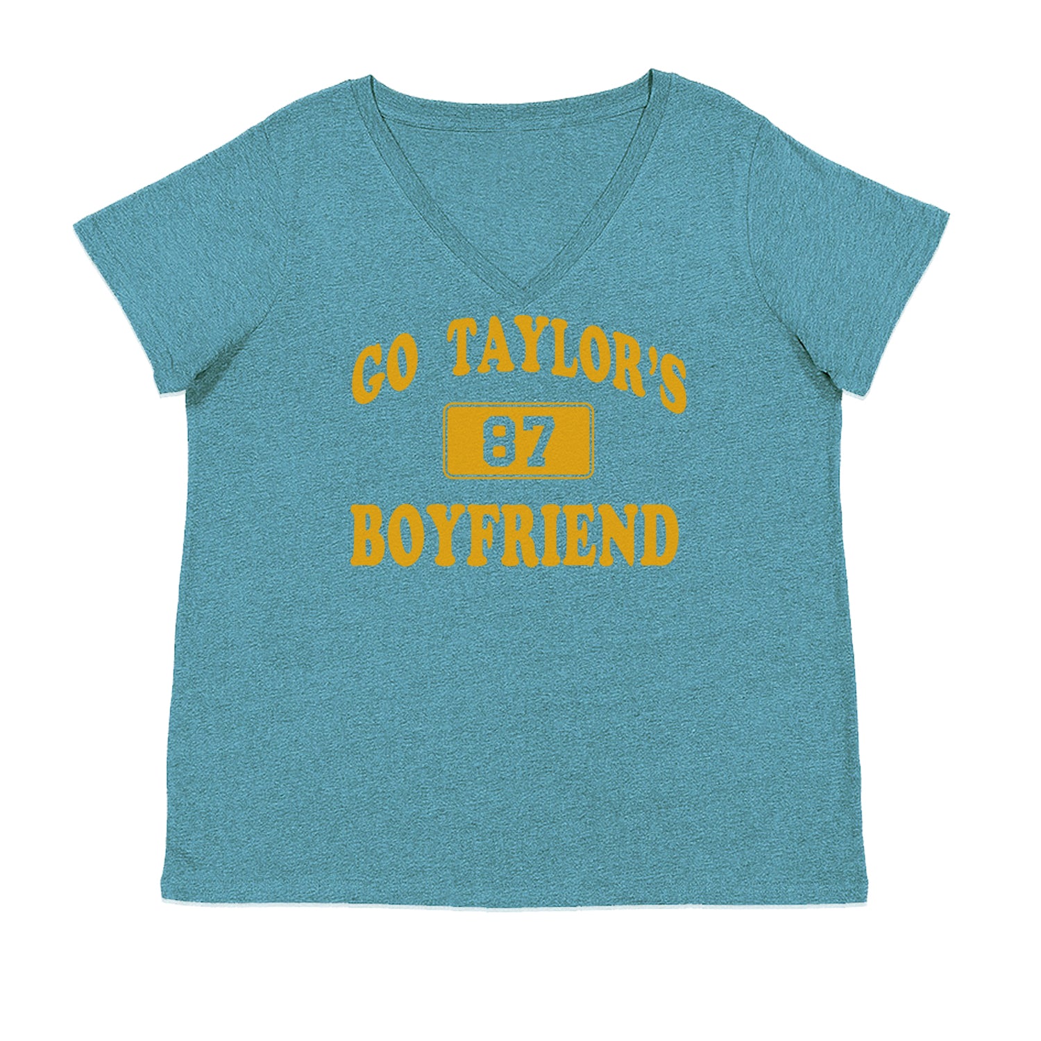 Go Taylor's Boyfriend Kansas City Ladies V-Neck T-shirt Surf