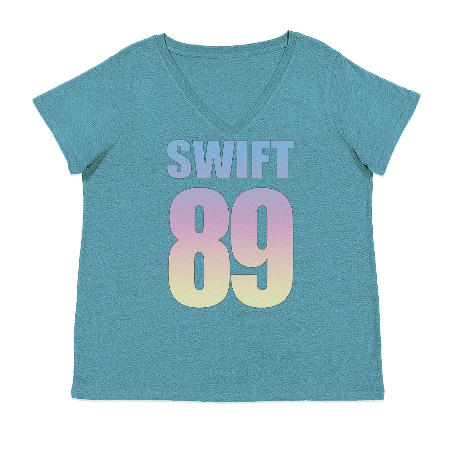 Lover Era Swift 89 Birth Year Music Fan TTPD Ladies V-Neck T-shirt Surf