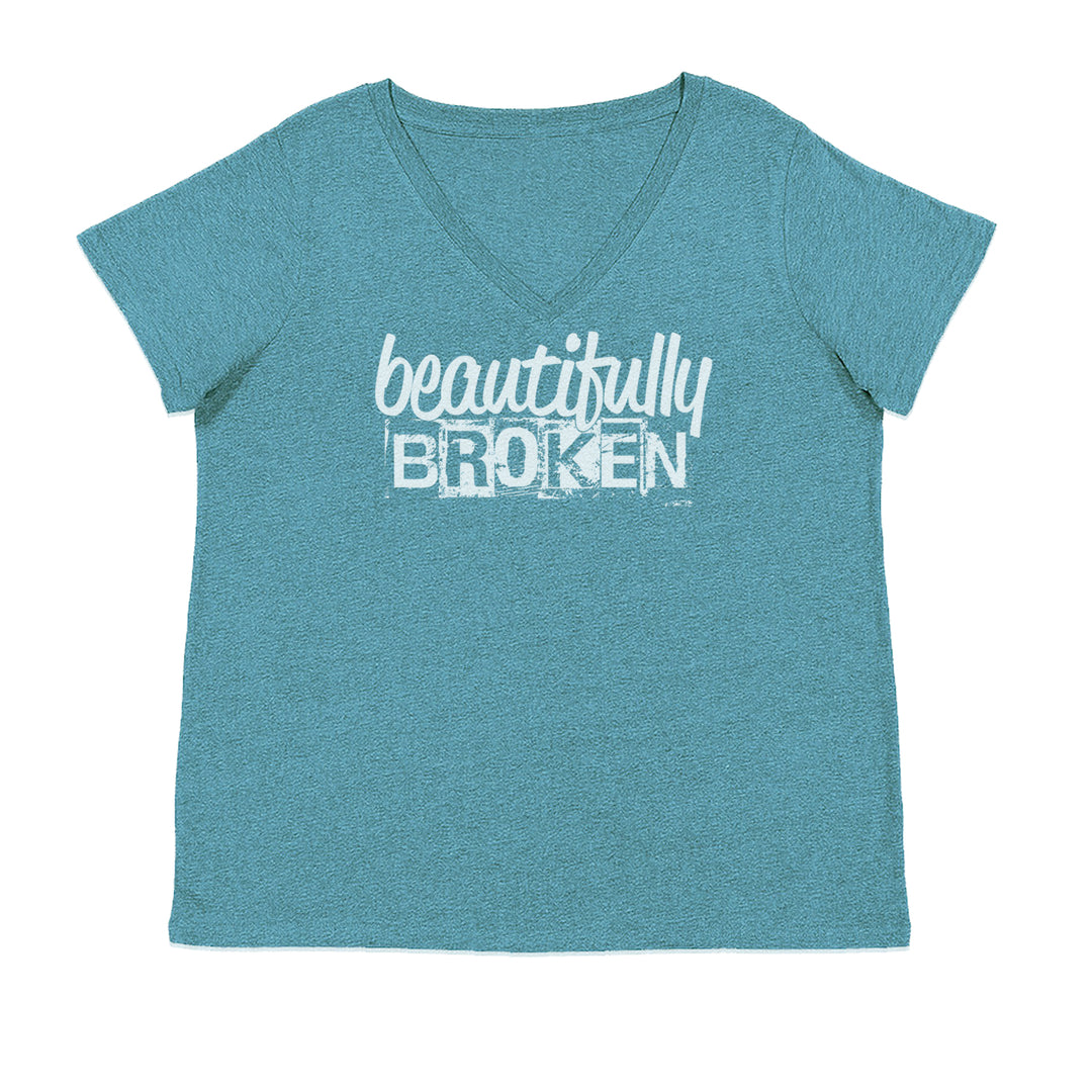 Beautifully Broken Music Ladies V-Neck T-shirt