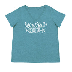 Beautifully Broken Music Ladies V-Neck T-shirt