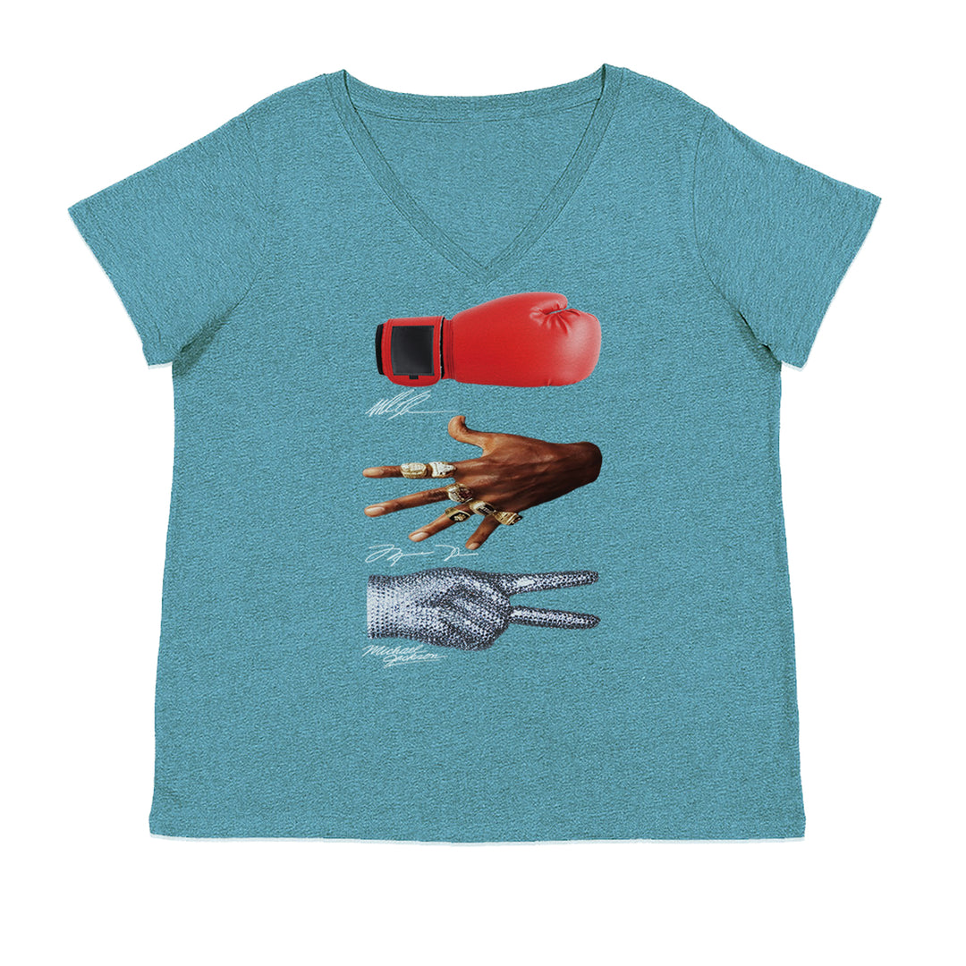 Tyson Jordan Jackson Iconic Michaels Ladies V-Neck T-shirt Surf