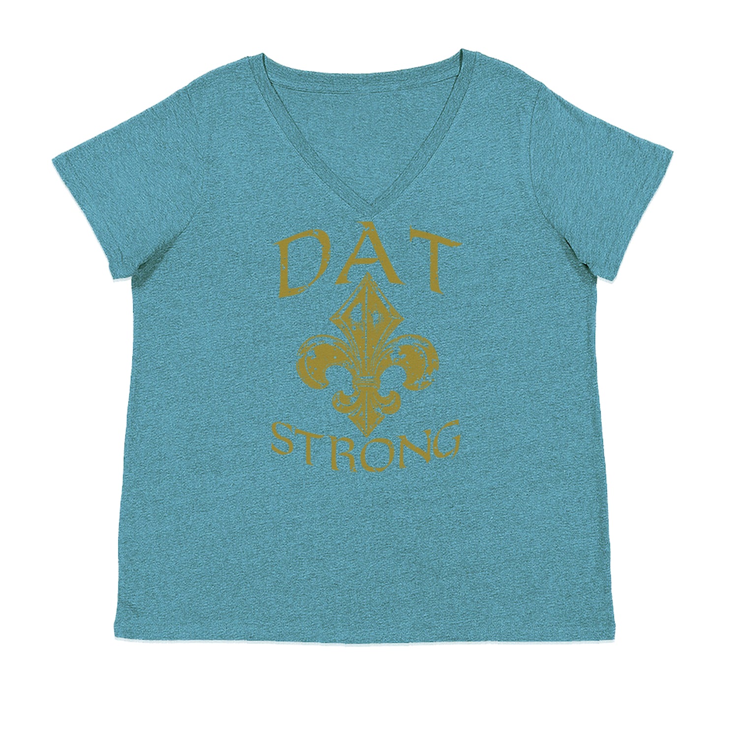 Dat Strong New Orleans   Ladies V-Neck T-shirt Surf